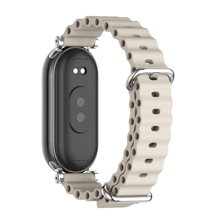 For Xiaomi Smart Band 10 / 9 / 8 Mijobs GT4 Marine Silicone Breathable Watch Band(Grey Silver) - free shipping - PMc TechLife - Order now!