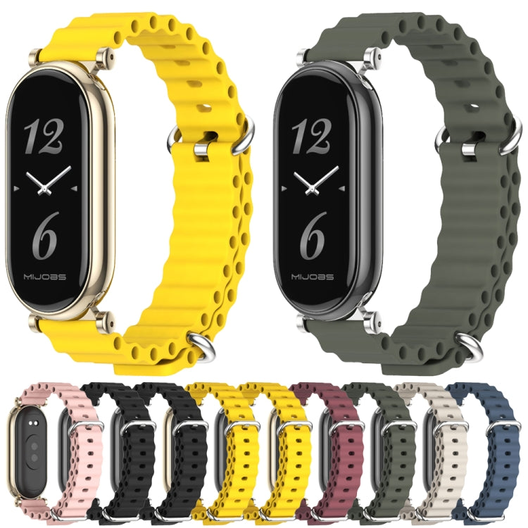 For Xiaomi Smart Band 10 / 9 / 8 Mijobs GT4 Marine Silicone Breathable Watch Band(Yellow Light Gold) - free shipping - PMc TechLife - Order now!