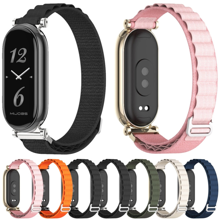 For Xiaomi Mi Band 8 / 9 / 9 NFC Mijobs GT4 Nylon Breathable Watch Band(Black) - Watch Bands by MIJOBS | Online Shopping South Africa | PMc TechLife | Buy Now Pay Later Mobicred