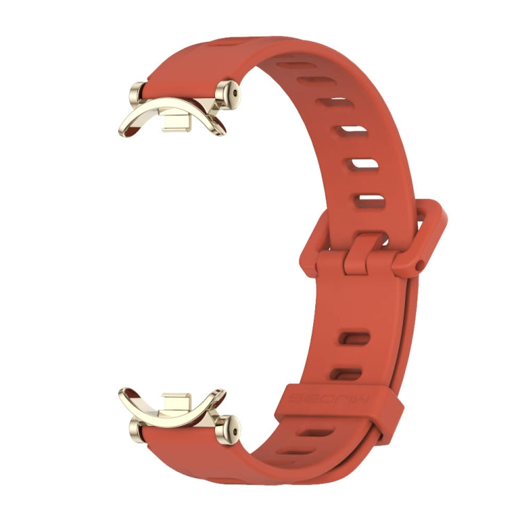 For Xiaomi Smart Band 10 / 9 / 8 Mijobs GT4 Flat Hole Silicone Watch Band(Orange Light Gold) - free shipping - PMc TechLife - Order now!