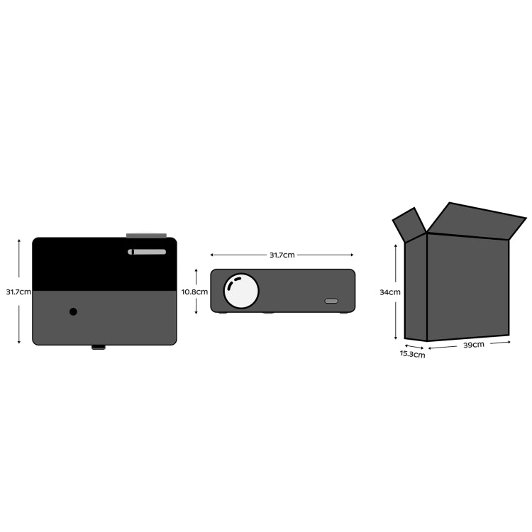 D4000 Android 9.0 1080P HD Home Portable LED Projector(UK Plug) - LED Projector by PMC TechLife | Online Shopping South Africa | PMC TechLife | Buy Now Pay Later Mobicred
