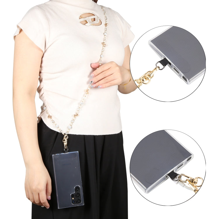 Mobile Phone Anti-lost Long Chain Flash Diamond Pearl Crossbody Lanyard(Green) - Lanyards & Wrist Straps by PMc TechLife | Online Shopping South Africa | PMc TechLife | Buy Now Pay Later Mobicred