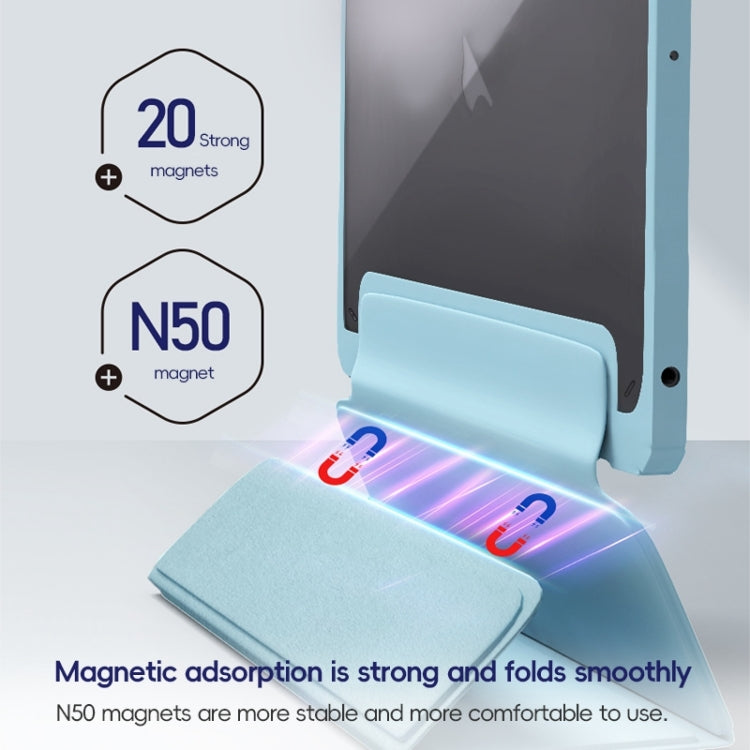 For iPad Air 10.9 2022 / 2020 ZGA Tri-Fold Voltage Smart Leather Tablet Case(Ice Blue) - free shipping - PMc TechLife - Order now!