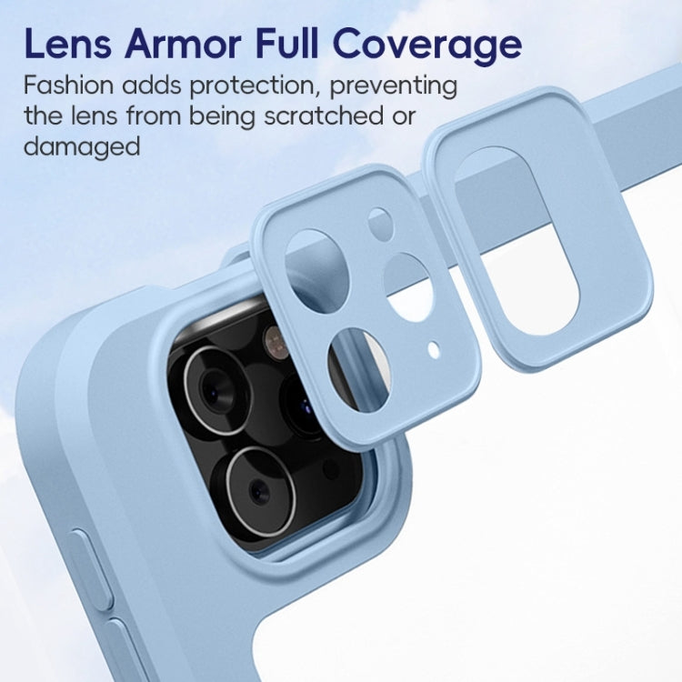 For iPad mini 6 / mini 2024 ZGA Tri-Fold 360 Rotation Smart Leather Tablet Case(Blue) - free shipping - PMc TechLife - Order now!