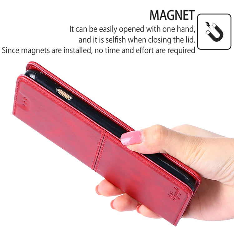 For Motorola Moto G Play 4G 2024 Cow Texture Magnetic Leather Phone Case(Red) - Motorola Cases by PMC Jewellery | Online Shopping South Africa | PMC Jewellery | Buy Now Pay Later Mobicred