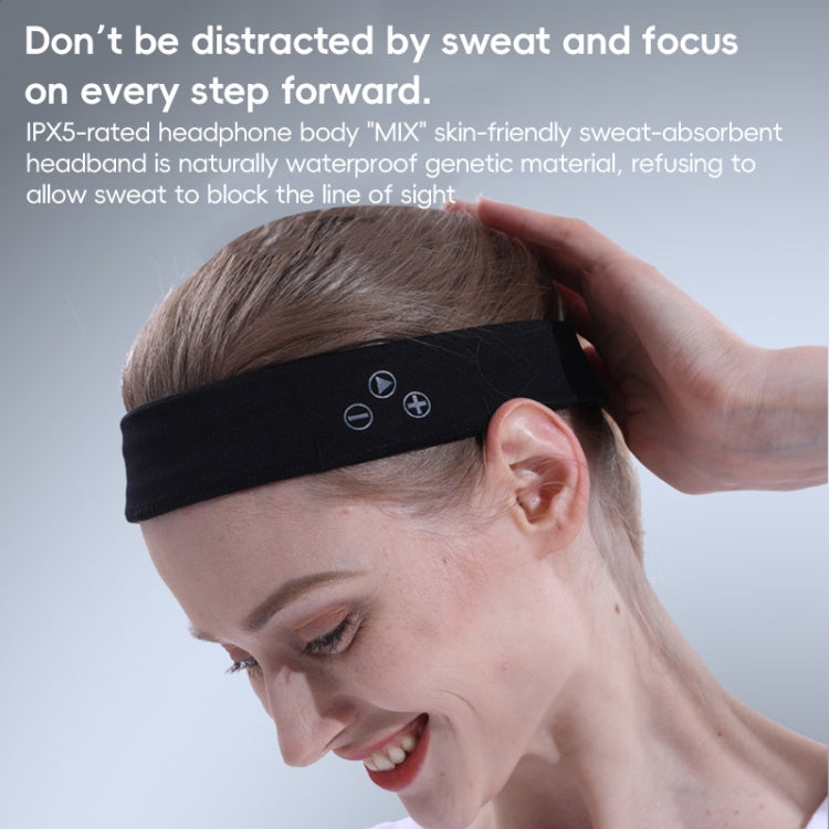 Mucro B01 Turban Style Wireless Bluetooth Headset Sports Headband(Black) - Smart Hats by Mucro | Online Shopping South Africa | PMC Jewellery | Buy Now Pay Later Mobicred