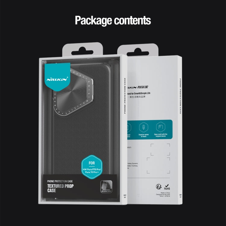 For Huawei Pura 70 Pro/70 Pro+ NILLKIN Textured Prop Lens Protection Holder Nylon Phone Case(Black) - Huawei Cases by NILLKIN | Online Shopping South Africa | PMC TechLife | Buy Now Pay Later Mobicred