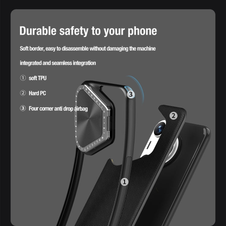 For Huawei Pura 70 Pro/70 Pro+ NILLKIN Textured Prop Magnetic Lens Protection Holder Nylon Phone Case(Black) - Huawei Cases by NILLKIN | Online Shopping South Africa | PMC TechLife | Buy Now Pay Later Mobicred