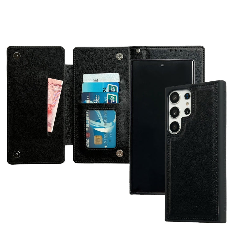 For Samsung Galaxy S24 Ultra 5G Multifunctional 7-Card Wallet Leather Phone Case(Black) - Galaxy S24 Ultra 5G Cases by PMC Jewellery | Online Shopping South Africa | PMC Jewellery | Buy Now Pay Later Mobicred