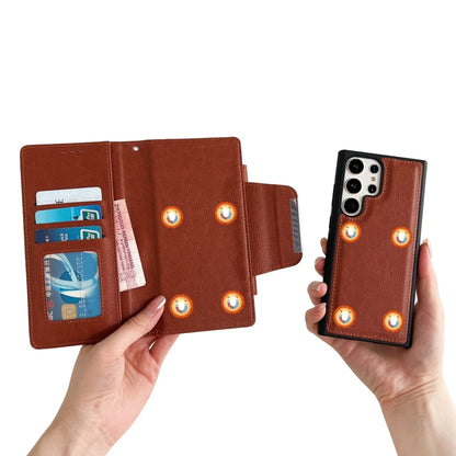 For Samsung Galaxy S24+ 5G Multifunctional 7-Card Wallet Leather Phone Case(Brown) - Galaxy S24+ 5G Cases by PMC Jewellery | Online Shopping South Africa | PMC Jewellery | Buy Now Pay Later Mobicred