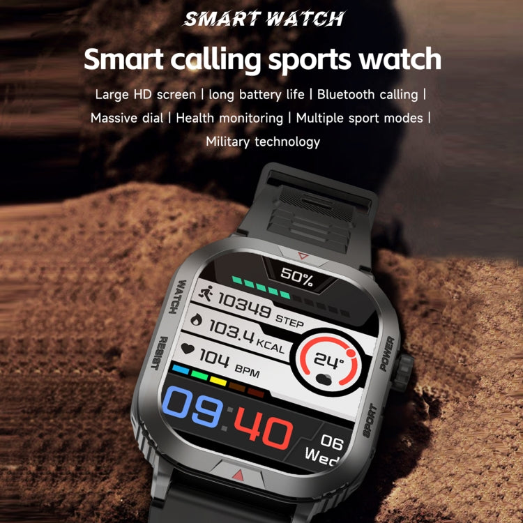 ZW66 2.01 inch BT5.1 Fitness Wellness Smart Watch, Support Bluetooth Call / Sleep / Blood Oxygen / Heart Rate / Blood Pressure Health Monitor(Black) - Android Watch by PMC TechLife | Online Shopping South Africa | PMC TechLife | Buy Now Pay Later Mobicred