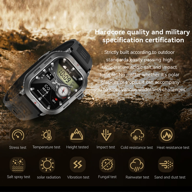 ZW66 2.01 inch BT5.1 Fitness Wellness Smart Watch, Support Bluetooth Call / Sleep / Blood Oxygen / Heart Rate / Blood Pressure Health Monitor(Black) - Android Watch by PMC TechLife | Online Shopping South Africa | PMC TechLife | Buy Now Pay Later Mobicred