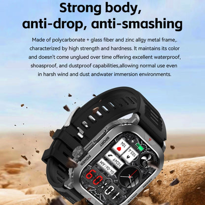 ZW66 2.01 inch BT5.1 Fitness Wellness Smart Watch, Support Bluetooth Call / Sleep / Blood Oxygen / Heart Rate / Blood Pressure Health Monitor(Black) - Android Watch by PMC Jewellery | Online Shopping South Africa | PMC Jewellery | Buy Now Pay Later Mobicred