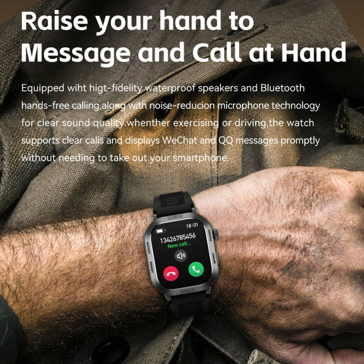 ZW66 2.01 inch BT5.1 Fitness Wellness Smart Watch, Support Bluetooth Call / Sleep / Blood Oxygen / Heart Rate / Blood Pressure Health Monitor(Black) - Android Watch by PMC TechLife | Online Shopping South Africa | PMC TechLife | Buy Now Pay Later Mobicred