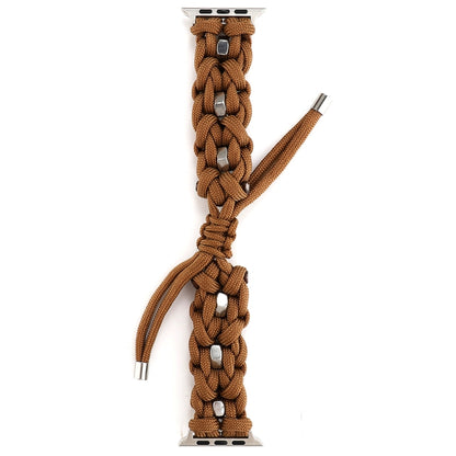 For Apple Watch Ultra 2 49mm Screw Nut Braided Paracord Watch Band(Coffee) - Watch Bands by PMC Jewellery | Online Shopping South Africa | PMC Jewellery | Buy Now Pay Later Mobicred