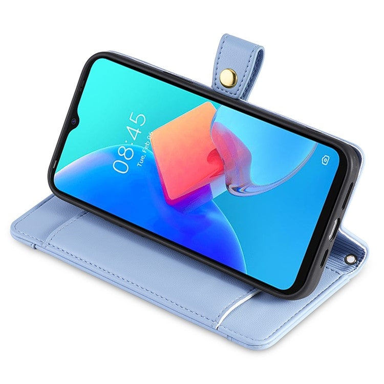 For Motorola Moto G24 4G Sheep Texture Cross-body Zipper Wallet Leather Phone Case(Blue) - Motorola Cases by PMC TechLife | Online Shopping South Africa | PMC TechLife | Buy Now Pay Later Mobicred