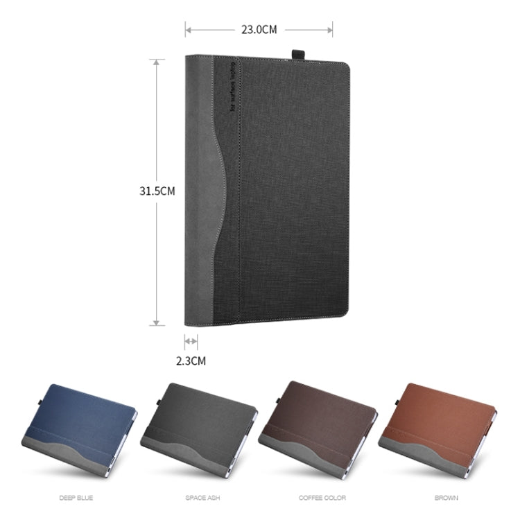 For Microsoft Surface Laptop 6 13.5 inch Laptop PU Leather Protective Case(Deep Blue) - Others by PMC TechLife | Online Shopping South Africa | PMC TechLife | Buy Now Pay Later Mobicred