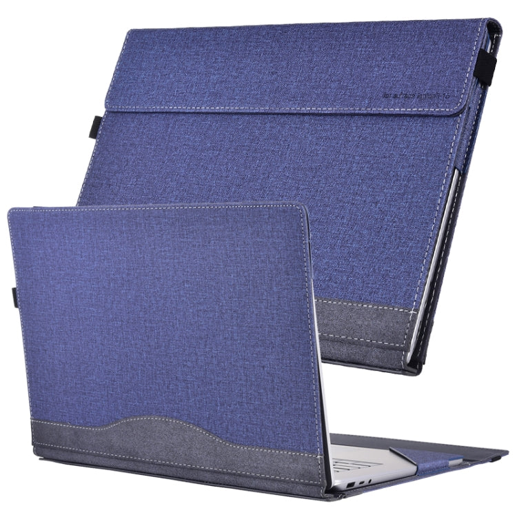 For Lenovo ThinkPad X1 Carbon Gen 11 Cloth Texture Laptop Leather Protective Case(Deep Blue) - Other by PMC Jewellery | Online Shopping South Africa | PMC Jewellery | Buy Now Pay Later Mobicred