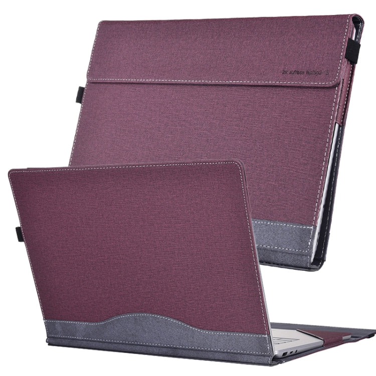 For Lenovo ThinkPad X1 Carbon Gen 10 Cloth Texture Laptop Leather Protective Case(Wine Red) - Other by PMC Jewellery | Online Shopping South Africa | PMC Jewellery | Buy Now Pay Later Mobicred