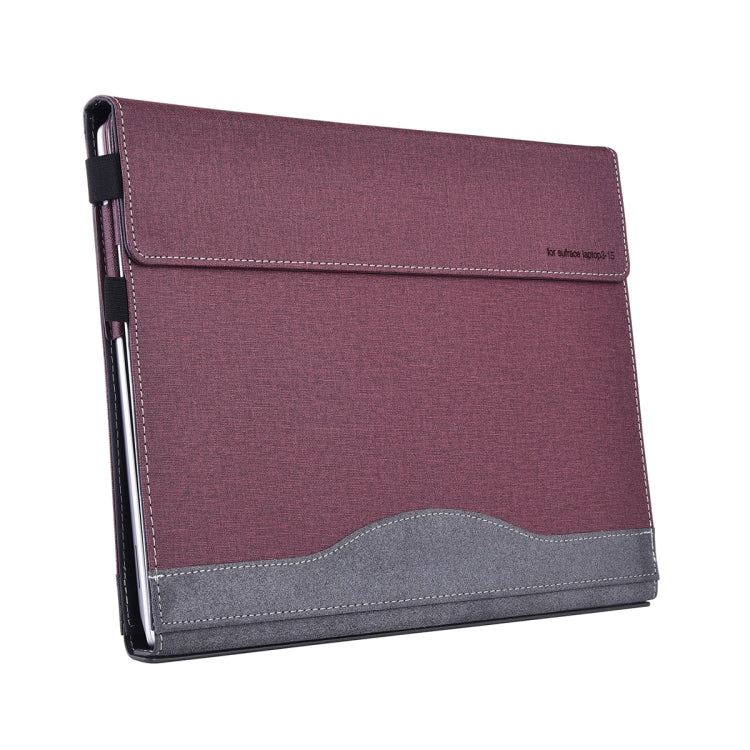 For Lenovo ThinkPad X1 Carbon Gen 10 Cloth Texture Laptop Leather Protective Case(Wine Red) - Other by PMC Jewellery | Online Shopping South Africa | PMC Jewellery | Buy Now Pay Later Mobicred