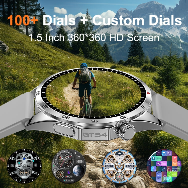 GTS4/LT09 1.5 inch IP67 Fitness Wellness Smart Watch Support Bluetooth Call / Sleep / Blood Oxygen / Heart Rate Health Monitor, Steel Strap(Silver) - Smart Watches by PMC TechLife | Online Shopping South Africa | PMC TechLife | Buy Now Pay Later Mobicred