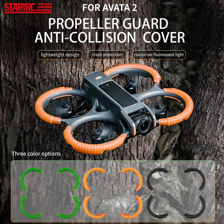 For DJI AVATA 2 STARTRC Propeller TPU Protective Guard Anti-collision Ring Cover(Black) -  by STARTRC | Online Shopping South Africa | PMC Jewellery | Buy Now Pay Later Mobicred
