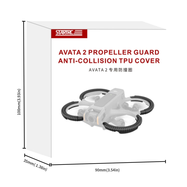 For DJI AVATA 2 STARTRC Propeller TPU Protective Guard Anti-collision Ring Cover(Black) -  by STARTRC | Online Shopping South Africa | PMC Jewellery | Buy Now Pay Later Mobicred