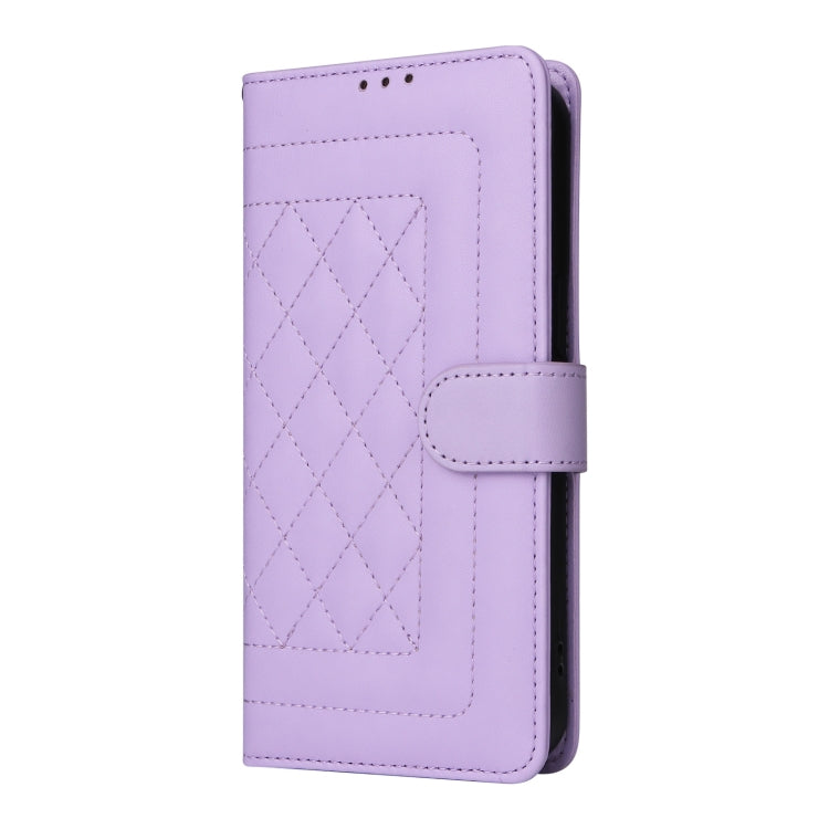 For Google Pixel 9 Diamond Lattice Leather Flip Phone Case(Light Purple) - Google Cases by PMC Jewellery | Online Shopping South Africa | PMC Jewellery | Buy Now Pay Later Mobicred