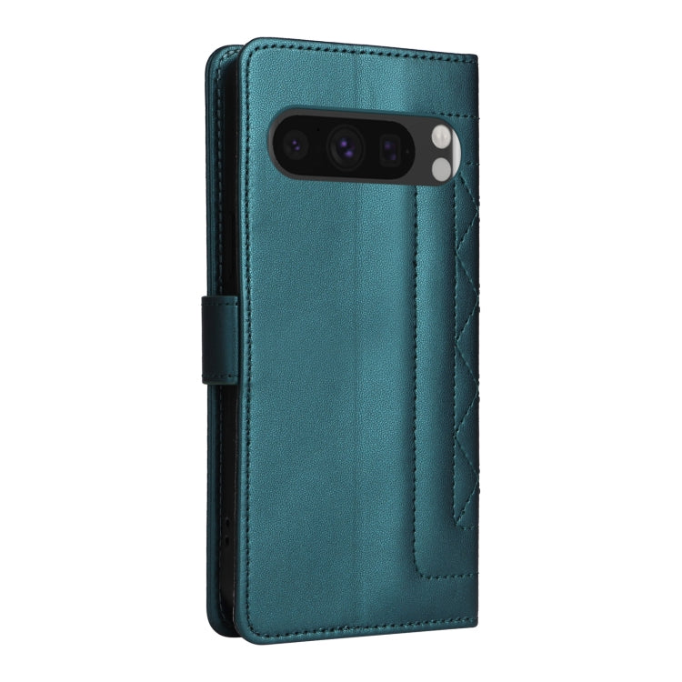 For Google Pixel 9 Diamond Lattice Leather Flip Phone Case(Green) - Google Cases by PMC Jewellery | Online Shopping South Africa | PMC Jewellery | Buy Now Pay Later Mobicred