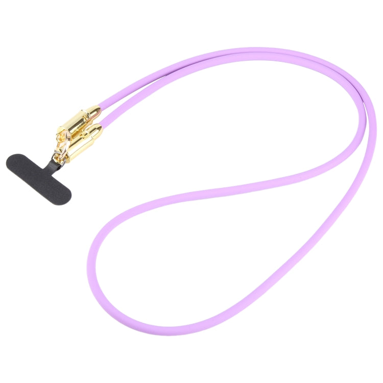 Type-C to 8 Pin Silicone Data Cable Phone Anti-lost Crossbody Lanyard, Length: 1.2m(Purple) - 2 in 1 Cable by PMC Jewellery | Online Shopping South Africa | PMC Jewellery | Buy Now Pay Later Mobicred