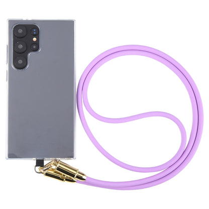 Type-C to 8 Pin Silicone Data Cable Phone Anti-lost Crossbody Lanyard, Length: 1.2m(Purple) - 2 in 1 Cable by PMC Jewellery | Online Shopping South Africa | PMC Jewellery | Buy Now Pay Later Mobicred