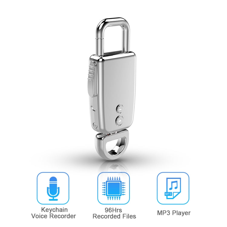 JNN S20 Zinc Alloy Keychain Voice Recorder, Memory:32GB(Black) - free shipping - PMC TechLife - Order now!