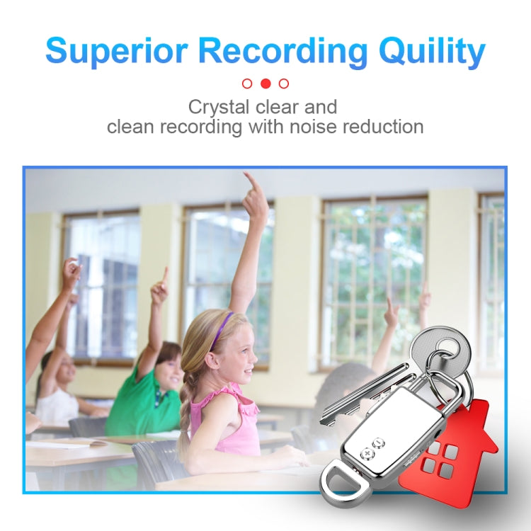 JNN S20 Zinc Alloy Keychain Voice Recorder, Memory:32GB(Silver) - Other Style by JNN | Online Shopping South Africa | PMC TechLife | Buy Now Pay Later Mobicred