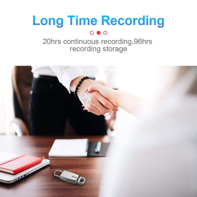 JNN S20 Zinc Alloy Keychain Voice Recorder, Memory:16GB(Silver) - free shipping - PMC TechLife - Order now!