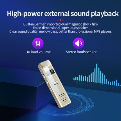 JNN Q7 Mini Portable Voice Recorder with OLED Screen, Memory:16GB(Gold) - Recording Pen by JNN | Online Shopping South Africa | PMC Jewellery | Buy Now Pay Later Mobicred