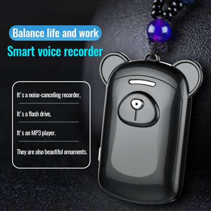 JNN Q6 Bear Smart Noise Cancelling Voice Recorder, Memory:32GB(Black) - Recording Pen by JNN | Online Shopping South Africa | PMC Jewellery | Buy Now Pay Later Mobicred