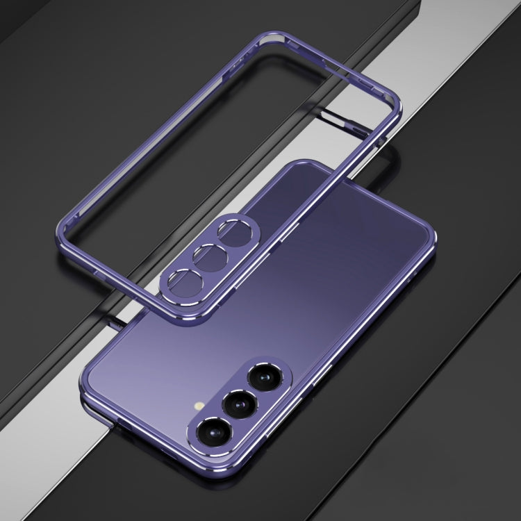 For Samsung Galaxy S24+ 5G Aurora Series Lens Protector + Metal Frame Phone Case(Purple Silver) - Galaxy S24+ 5G Cases by PMC Jewellery | Online Shopping South Africa | PMC Jewellery | Buy Now Pay Later Mobicred