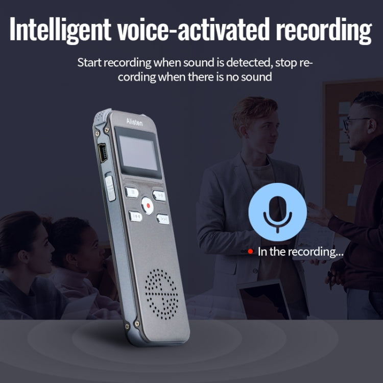 JNN X26 Mini Portable Voice Recorder with OLED Screen, Memory:8GB(Metal Gray) - Recording Pen by JNN | Online Shopping South Africa | PMC Jewellery | Buy Now Pay Later Mobicred