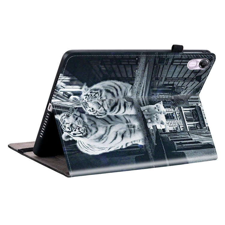 For Honor Pad X8 Pro / X9 2023 Crystal Texture Painted Leather Tablet Case(Cat Reflection Tiger) - free shipping - PMC TechLife - Order now!