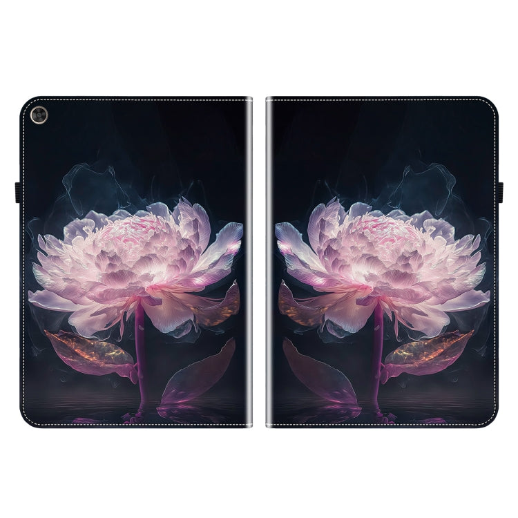 For Huawei MatePad T 10s / Enjoy Tablet 2 Crystal Texture Painted Leather Smart Tablet Case(Purple Peony) - Huawei by PMC TechLife | Online Shopping South Africa | PMC TechLife | Buy Now Pay Later Mobicred