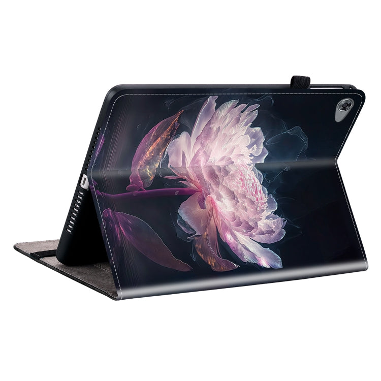 For Huawei MediaPad M5 Lite 10 / C5 10.1 Crystal Texture Painted Leather Smart Tablet Case(Purple Peony) - Huawei by PMC TechLife | Online Shopping South Africa | PMC TechLife | Buy Now Pay Later Mobicred