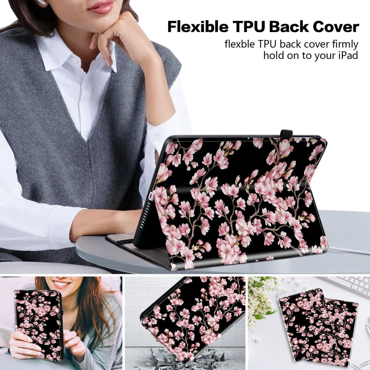 For Nokia T20 10.4 2021 Crystal Texture Painted Leather Tablet Case(Plum Bossom) - Nokia by PMC TechLife | Online Shopping South Africa | PMC TechLife | Buy Now Pay Later Mobicred