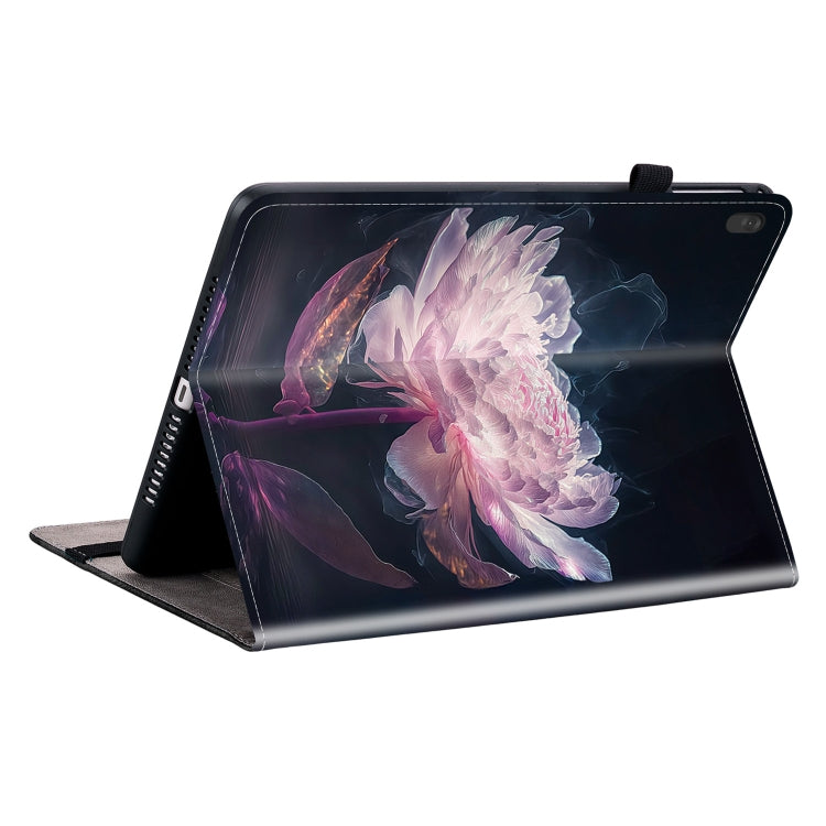 For Lenovo Tab M10 X605 / M10 HD X505 Crystal Texture Painted Leather Tablet Case(Purple Peony) - Lenovo by PMC TechLife | Online Shopping South Africa | PMC TechLife | Buy Now Pay Later Mobicred