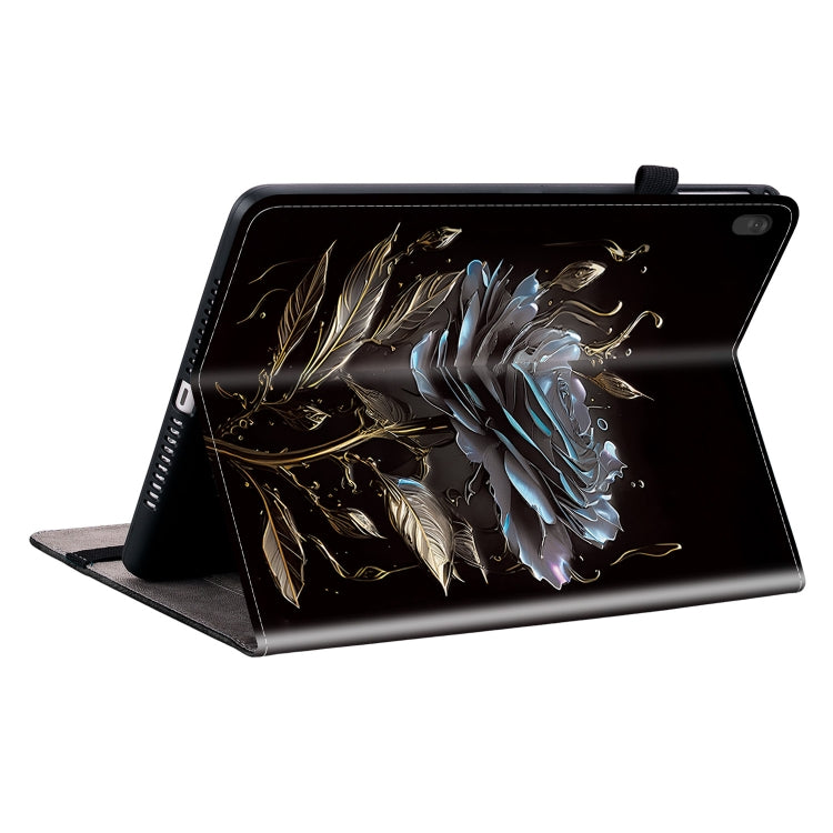 For Lenovo Tab M10 X605 / M10 HD X505 Crystal Texture Painted Leather Tablet Case(Black Rose) - Lenovo by PMC TechLife | Online Shopping South Africa | PMC TechLife | Buy Now Pay Later Mobicred