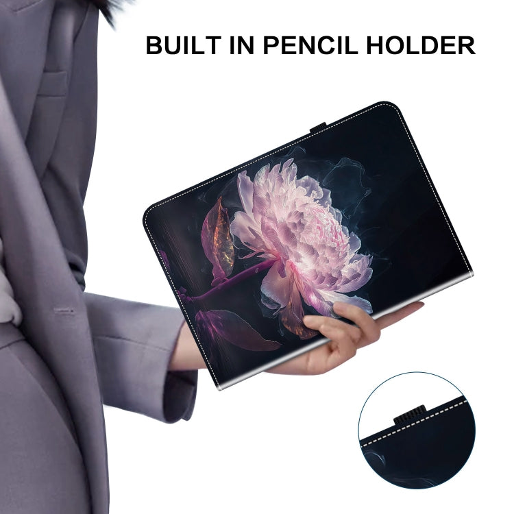 For Lenovo Tab P11 Pro Gen 2 11.2 Crystal Texture Painted Leather Tablet Case(Purple Peony) - free shipping - PMC TechLife - Order now!