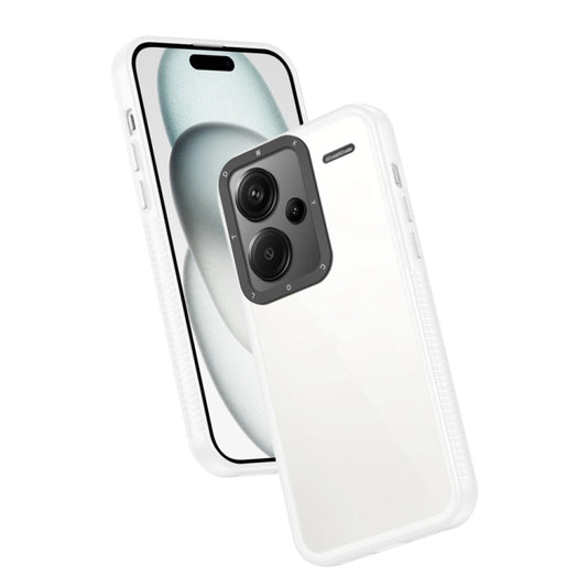 For Xiaomi Redmi Note 13 Pro+ 5G Frame Two Color Lens Ring TPU Phone Case(Transparent) - Note 13 Pro+ Cases by PMC Jewellery | Online Shopping South Africa | PMC Jewellery | Buy Now Pay Later Mobicred
