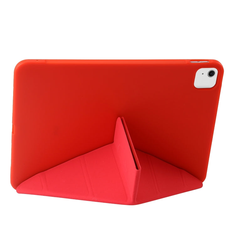 For iPad Air 11 2024 TPU Deformation Flip Leather Tablet Case with Holder(Red) - iPad Air 11 2024 Cases by PMC Jewellery | Online Shopping South Africa | PMC Jewellery | Buy Now Pay Later Mobicred