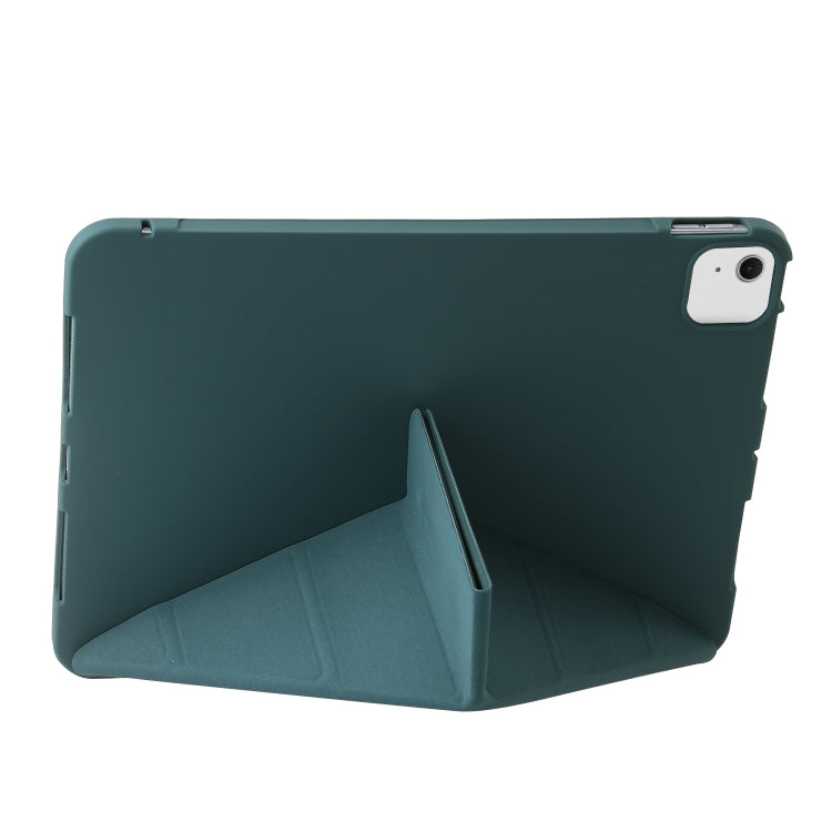 For iPad Air 13 2024 TPU Deformation Flip Leather Tablet Case with Holder(Dark Green) - iPad Air 13 2024 Cases by PMC Jewellery | Online Shopping South Africa | PMC Jewellery | Buy Now Pay Later Mobicred