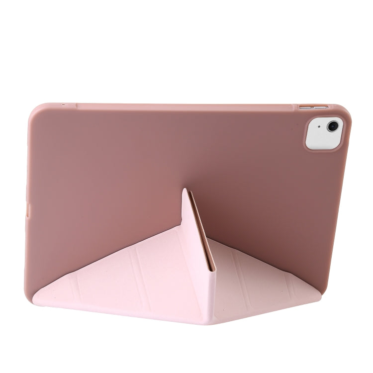 For iPad Air 13 2024 TPU Deformation Flip Leather Tablet Case with Holder(Rose Gold) - iPad Air 13 2024 Cases by PMC Jewellery | Online Shopping South Africa | PMC Jewellery | Buy Now Pay Later Mobicred