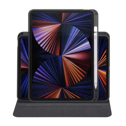 For iPad Air 11 2024 Acrylic 360 Degree Rotation Holder Leather Tablet Case(Black) - iPad Air 11 2024 Cases by PMC Jewellery | Online Shopping South Africa | PMC Jewellery | Buy Now Pay Later Mobicred